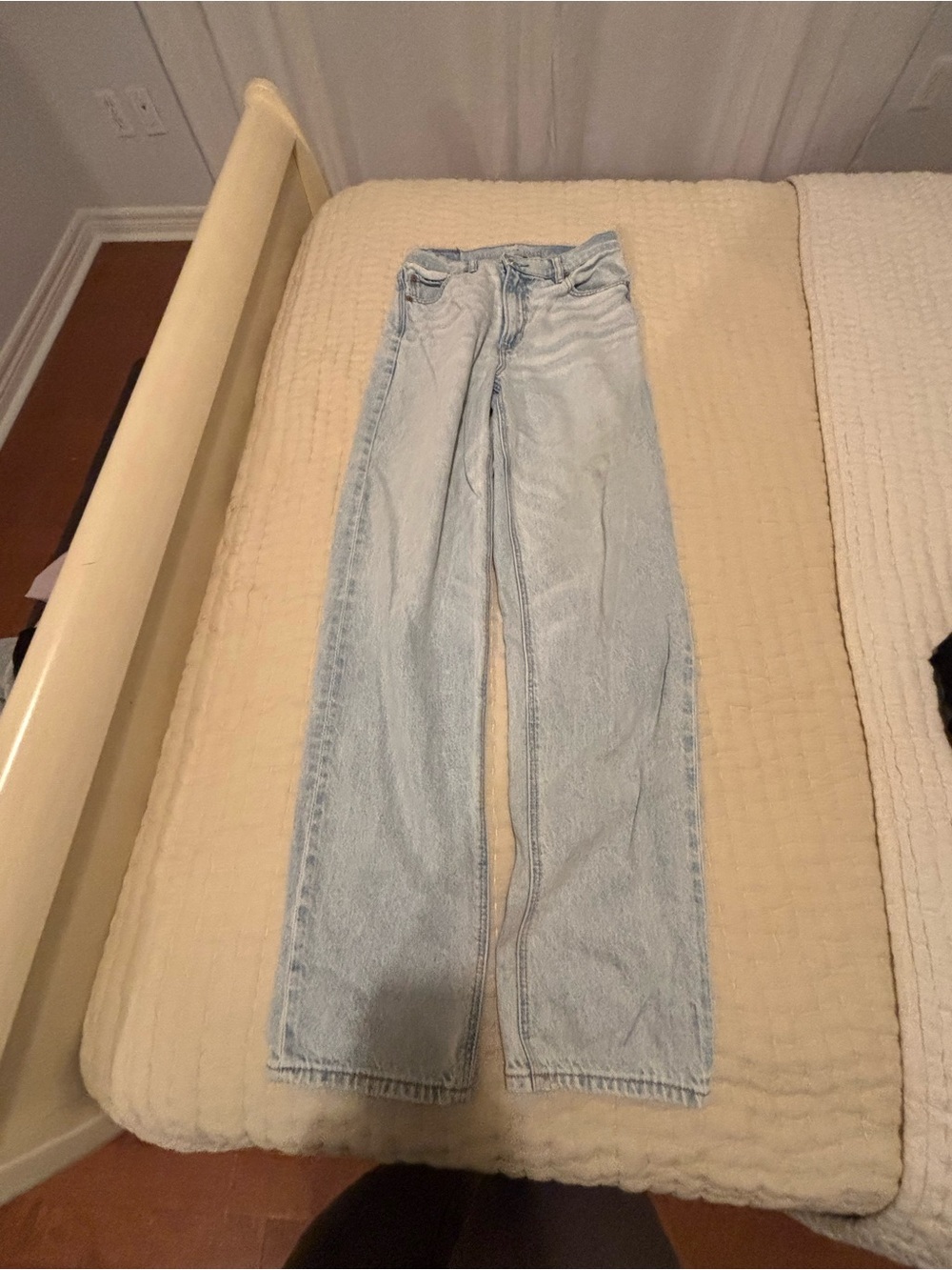 American Eagle Outfitters Light Blue Straight-Leg Jeans